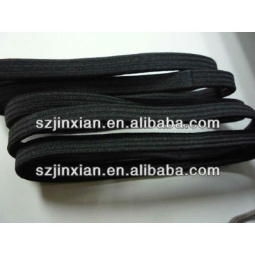 5MM-7MM flache schwarze einfache Haar-elastische Bänder, elastische Haar-Dekoration